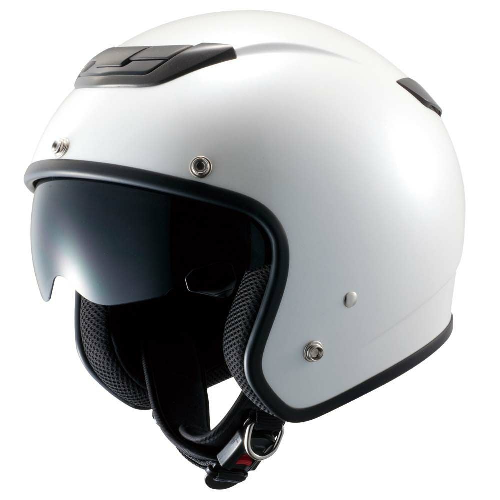 南海部品(ナンカイ)ZEUS(ゼウス)NAZ-221 ジェットヘルメット パールホワイト Lサイズ インナーバイザー装備  NAZ221WHLL NANKAI（ナンカイ） ZEUS NAZ-221 ゼウス ジェット型ヘルメット