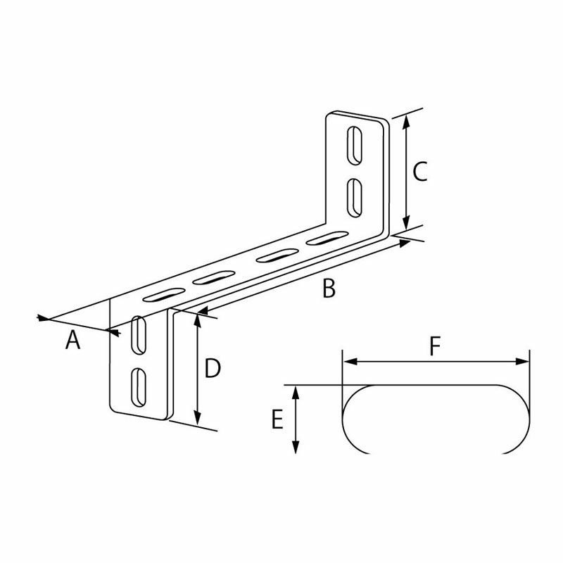 NANKAI アルミメカステー Z型曲 全長150×幅19mm (Φ8mm×16mm) 0072 南海