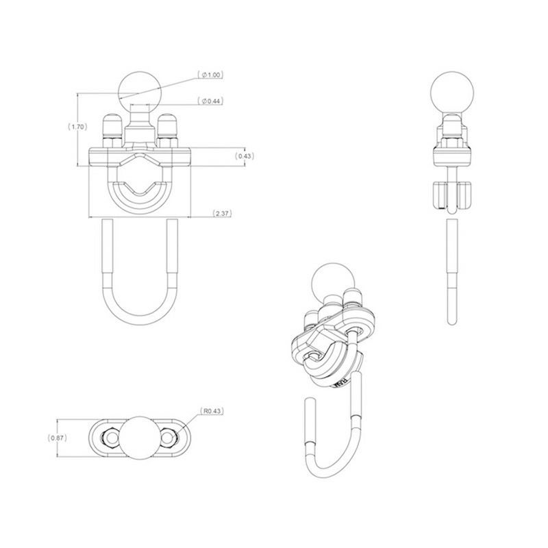 RAM MOUNTS ラムマウント U字ボルトベース1インチ | 《公式》南海部品