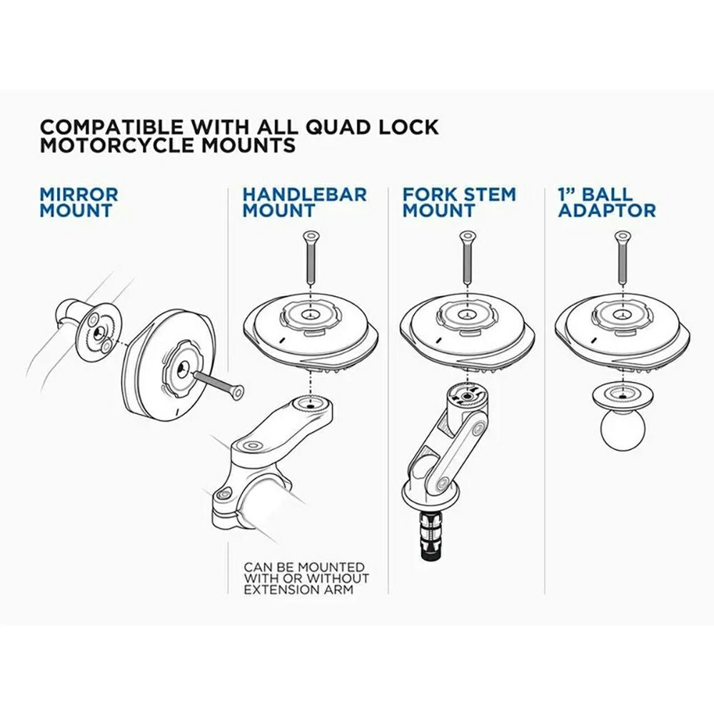 QUAD LOCK クアッドロック IP66防水防塵 ワイヤレス充電ヘッド