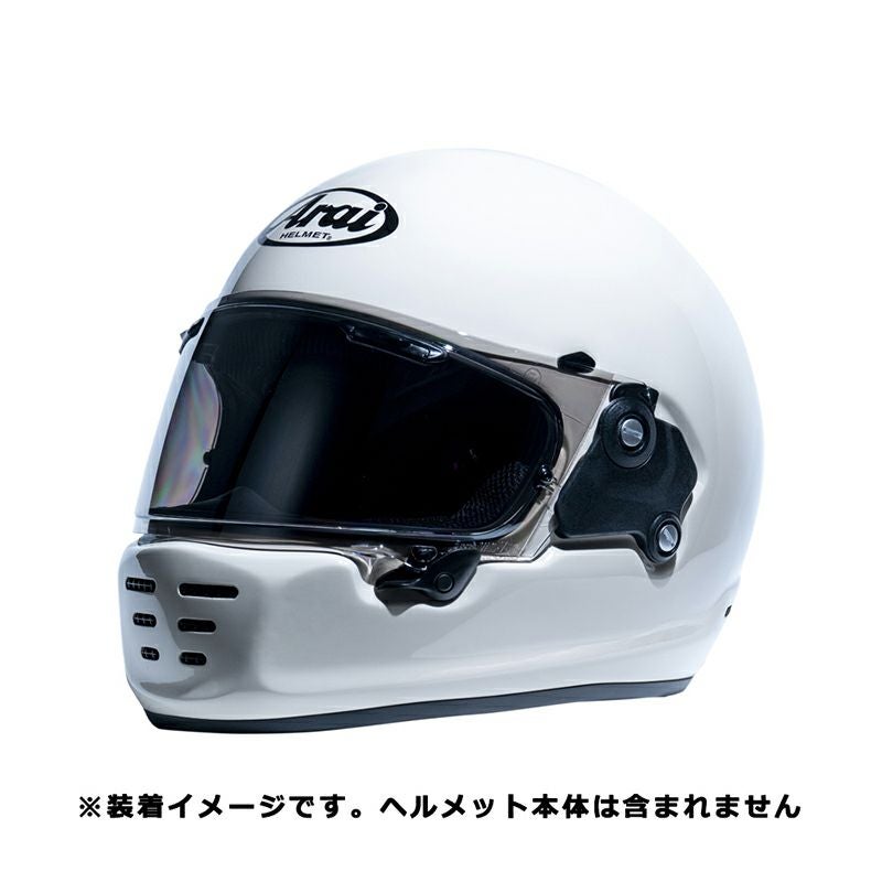 値下げ　Arai ヘルメット ホワイト ミラーシールド　4輪用　サイズ55,56 NANKAI オリジナル プレミアムミラーシールド VAS-V (クリアベース