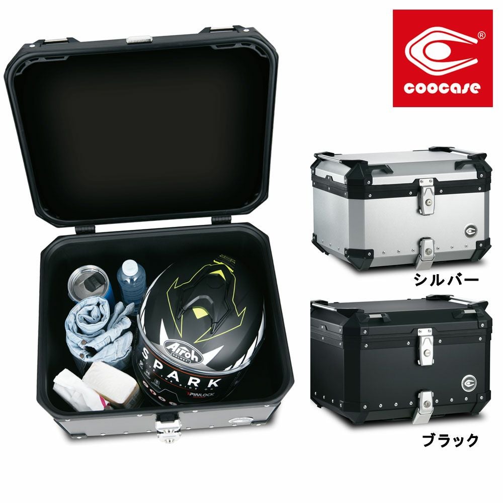 COOCASE クーケース アルミトップケースQ5 ブラック・シルバー COOCASE クーケース アルミトップケースQ5 ブラック・シルバー