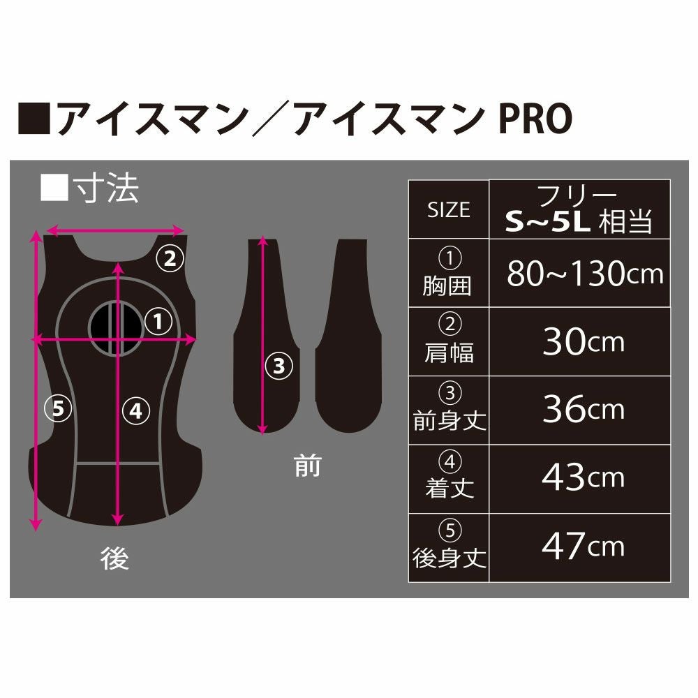 YAMASHINアイスマンベスト2023 (水冷服フルセット3350mAh 南海部品