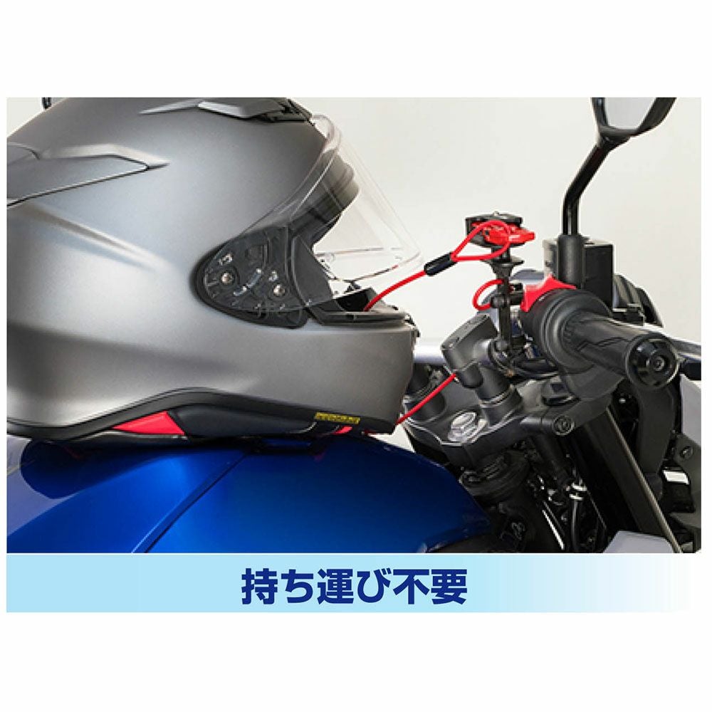 TANAX タナックス ヘルメット用ワイヤーロック ストレート_600mm