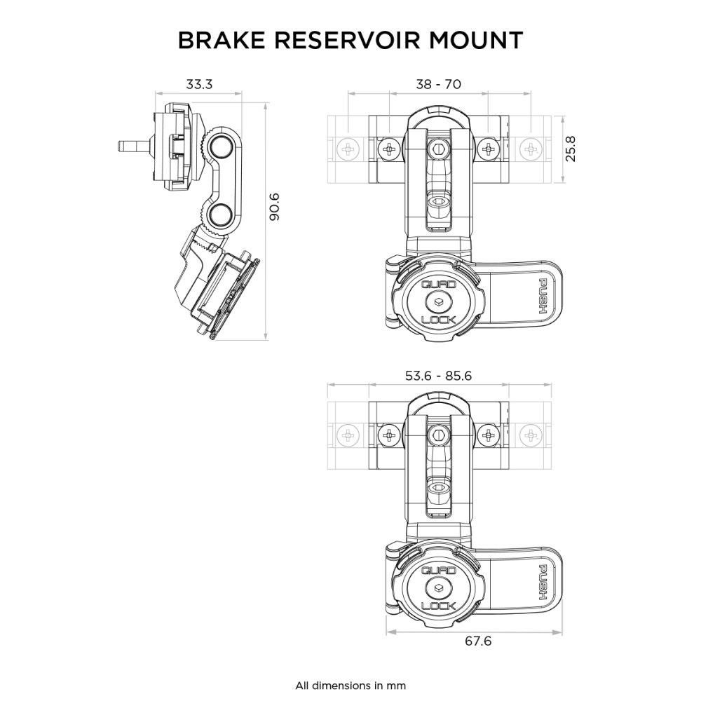 QUAD LOCK クアッドロック ブレーキリザーバータンクマウント QLM-BRS