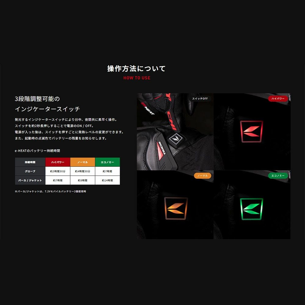 RS TAICHI アールエスタイチ e-HEAT フリース インナーパーカ RSU638