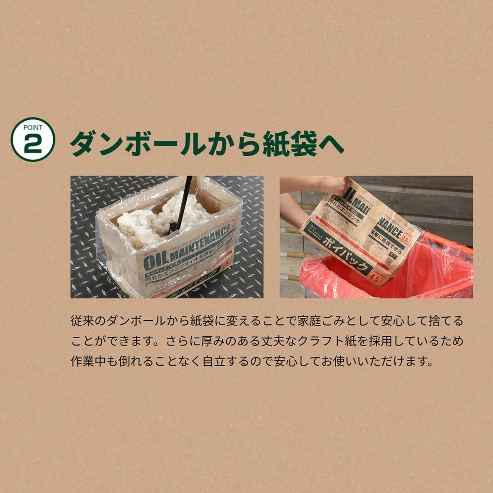 エーモン ポイパック （2.5L・4.5L・6.5L） 廃油処理 オイル交換