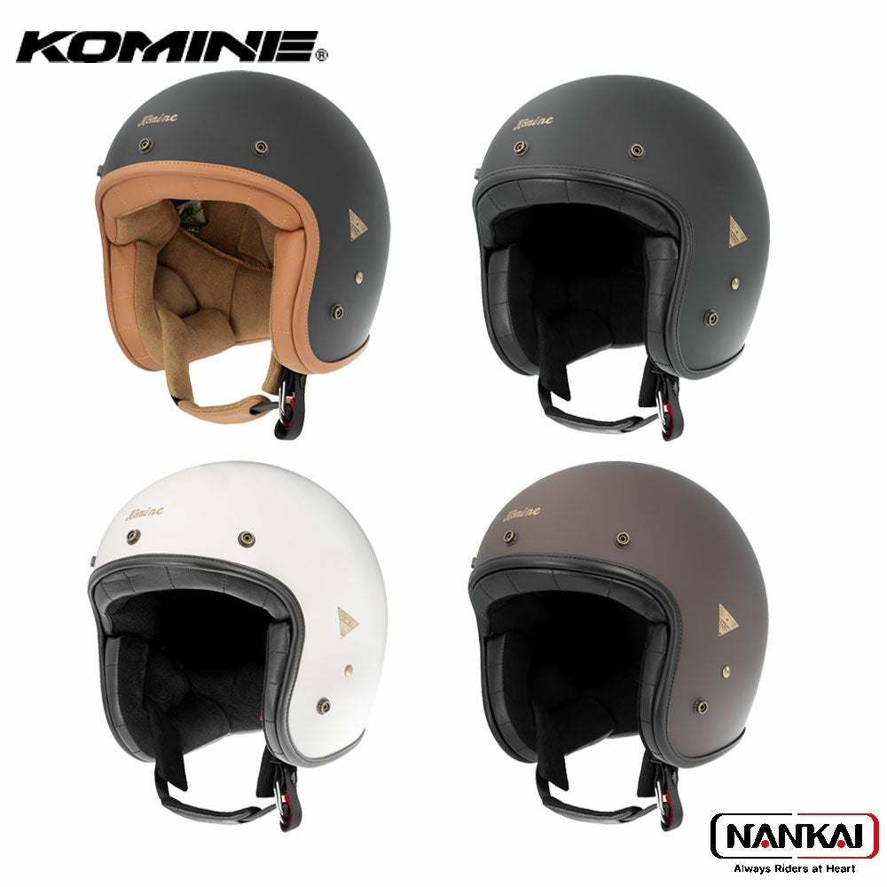KOMINE コミネ ヘリテージ レザー ジェット ヘルメットHK-195 | 《公式