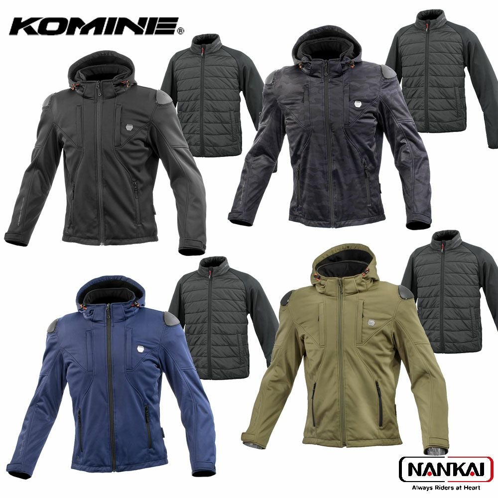 KOMINE コミネ プロテクトソフトシェルシステムパーカ 電熱セット 4XL KOMINE コミネ ハイプロテクトソフトシェルシステムパーカ セットJK