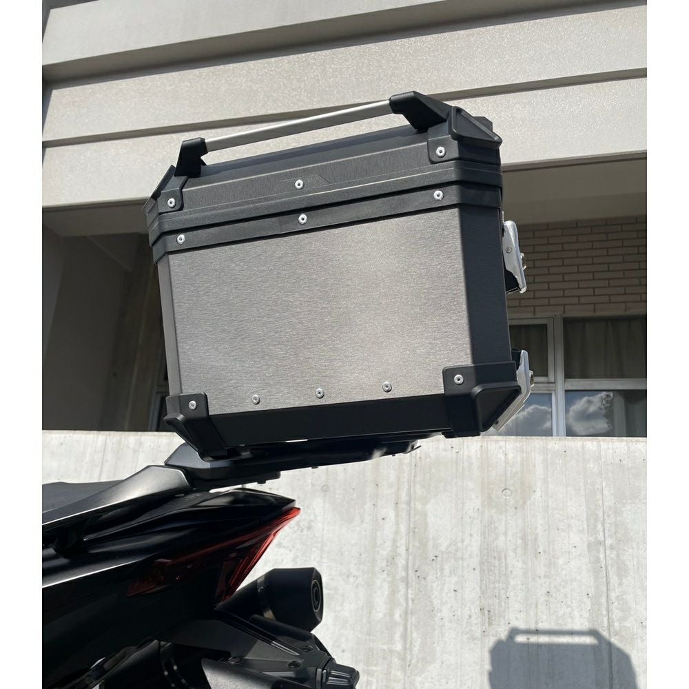 COOCASE クーケース 55L アルミトップケース ヘアラインダークグレー
