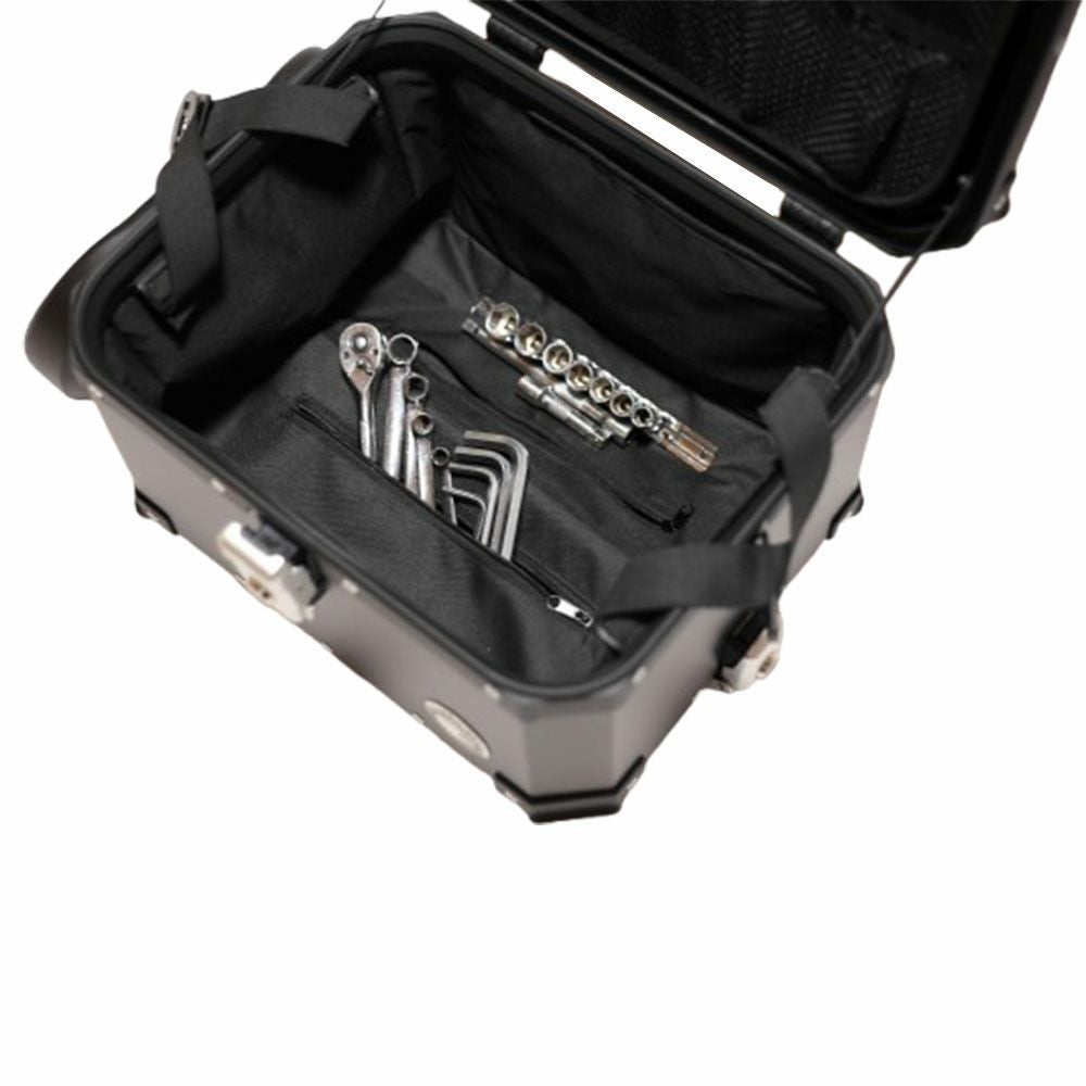 【nagi様】3点/トップ二重/ケース×3 COOCASE（クーケース）Q3/65L ADJバックレスト アルミトップケース