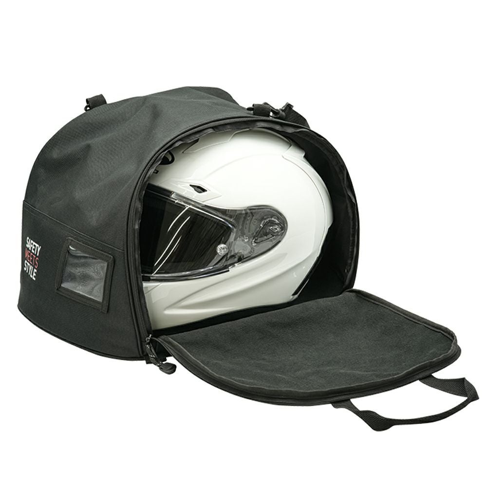 Kabuto カブトカザミ XL ブラック ヘルメットバッグとワイヤーロック付き OGK KABUTO (オージーケー カブト) Kabuto HELMET BAG-6 ヘルメット