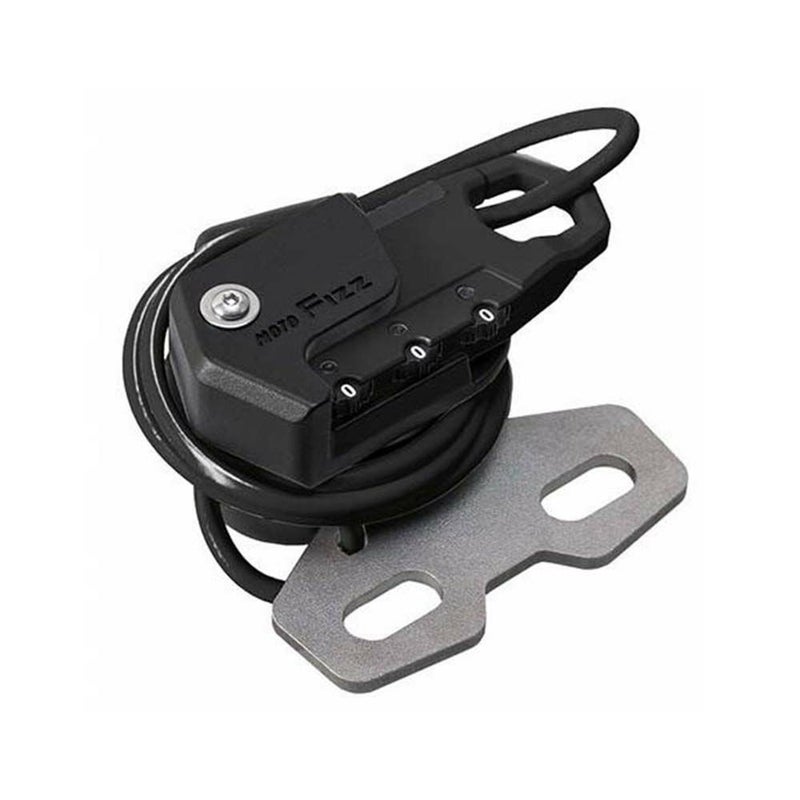 TANAX タナックス ヘルメット用ワイヤーロック ハンドルクランプ取付 ストレート　ブラック