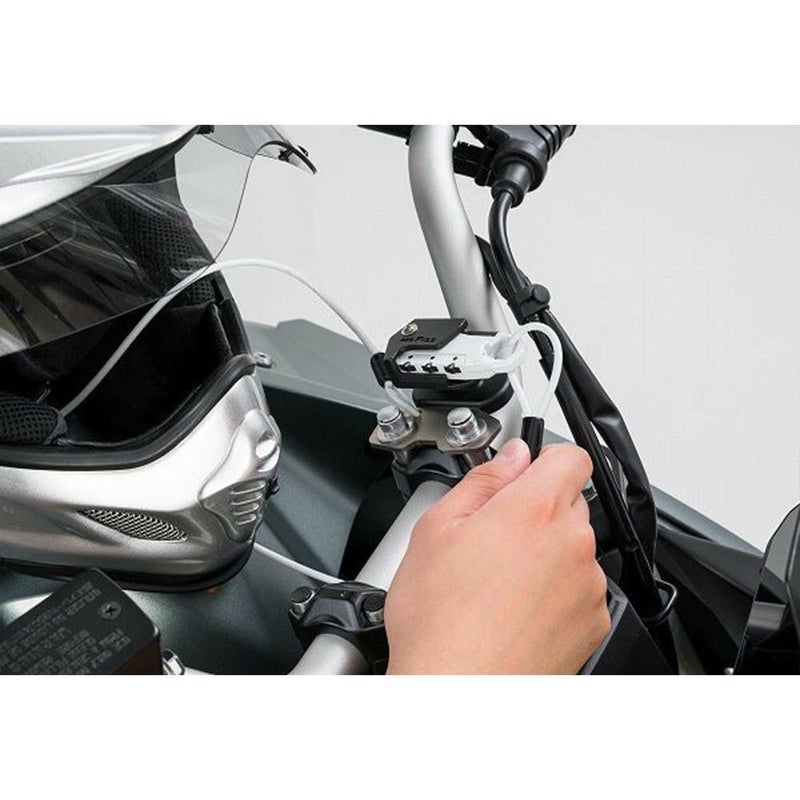 TANAX タナックス ヘルメット用ワイヤーロック ハンドルクランプ取付 ストレート