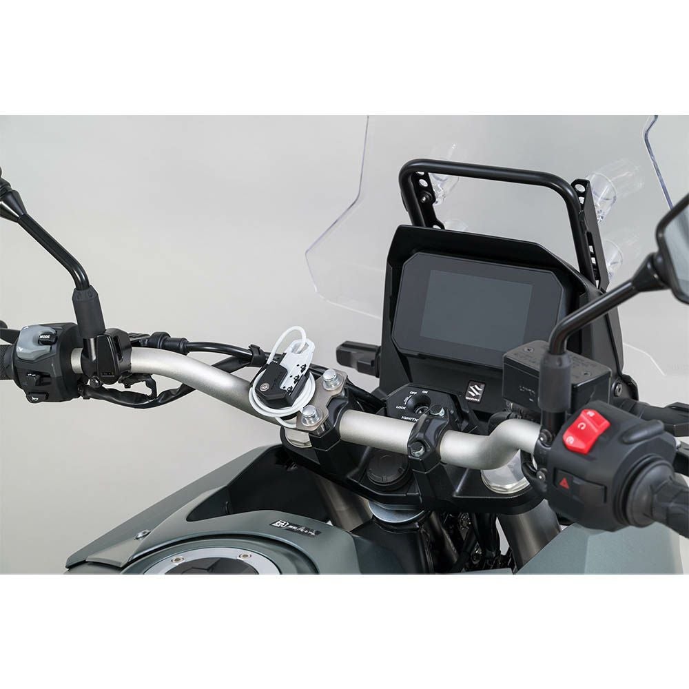 TANAX タナックス ヘルメット用ワイヤーロック ハンドルクランプ取付