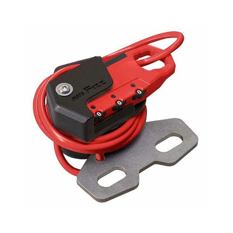 ヘルメット用ワイヤーロック ハンドルクランプ取付 ストレート