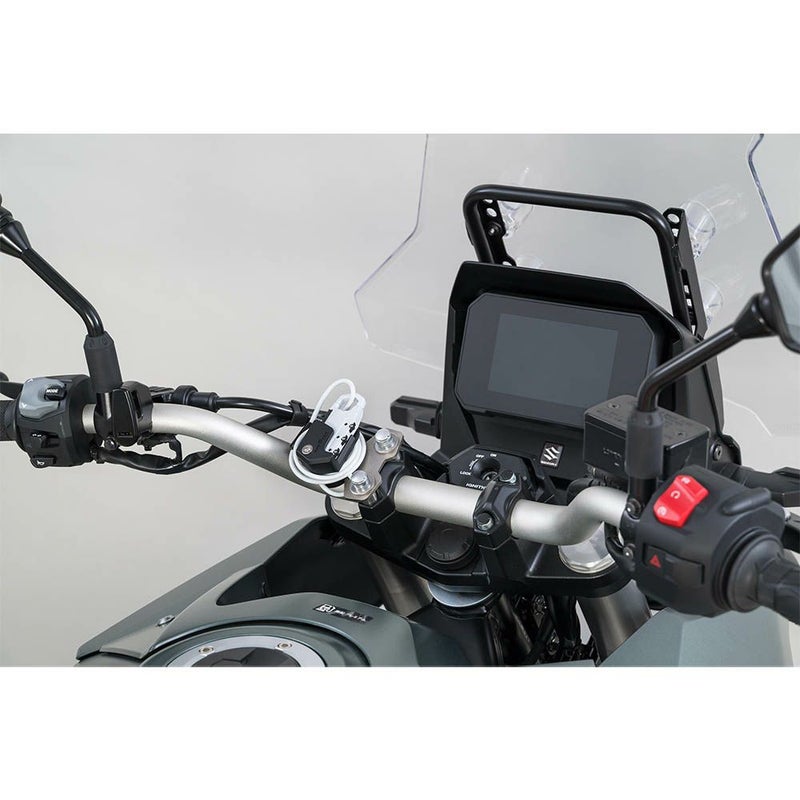 ヘルメット用ワイヤーロック ハンドルクランプ取付 ストレート