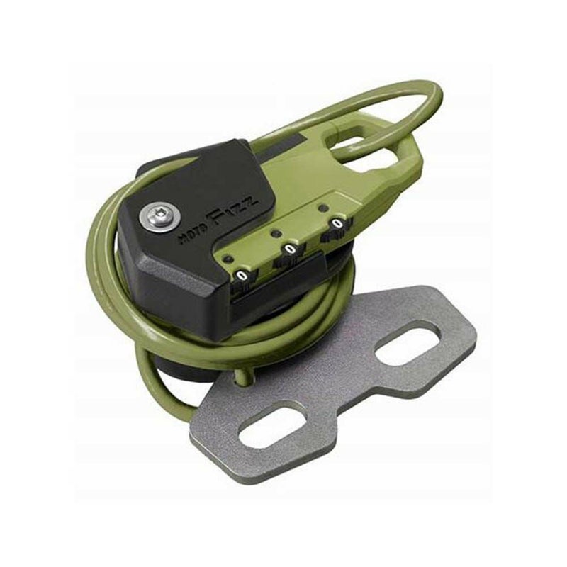 ヘルメット用ワイヤーロック ハンドルクランプ取付 ストレート