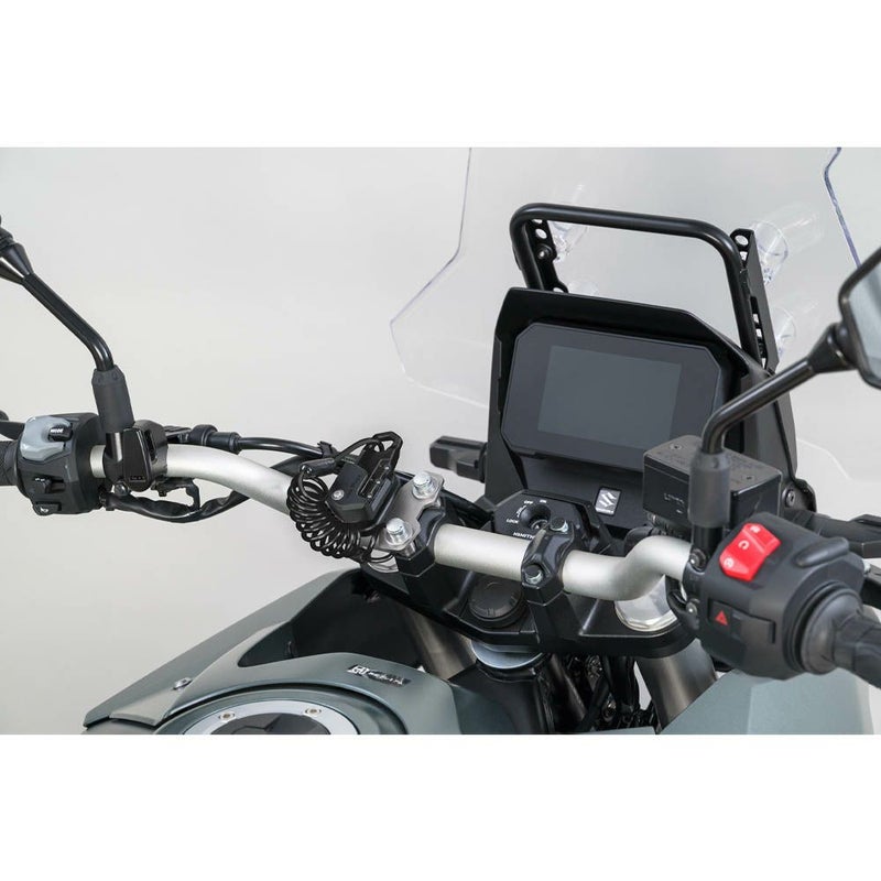 ヘルメット用ワイヤーロック ハンドルクランプ取付 コイル