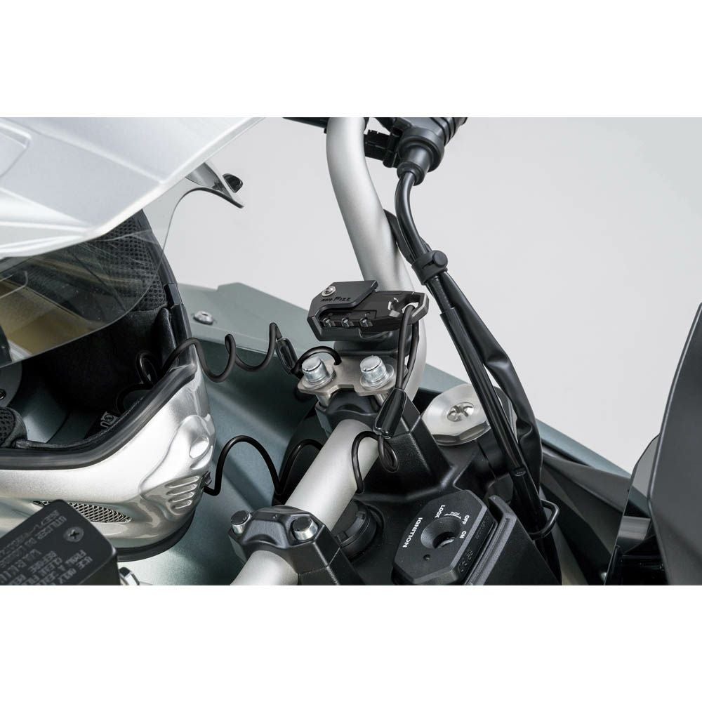 TANAX タナックス ヘルメット用ワイヤーロック ハンドルクランプ取付
