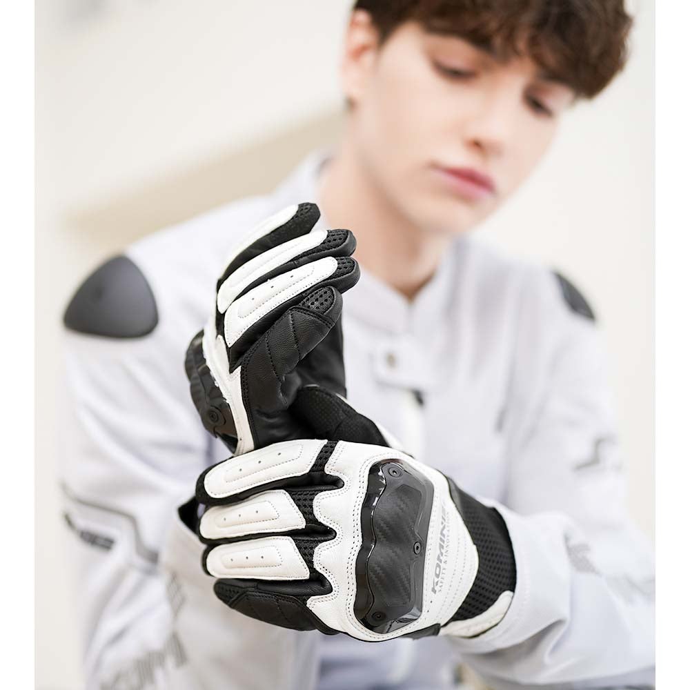 KOMINE コミネ ショットガン メッシュグローブ サンド 品番：GK-267