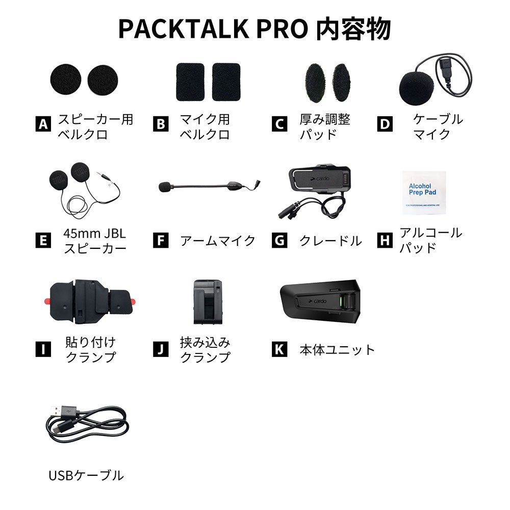 Cardo カルド PACKTALK PRO（パックトーク プロ）シングルセット