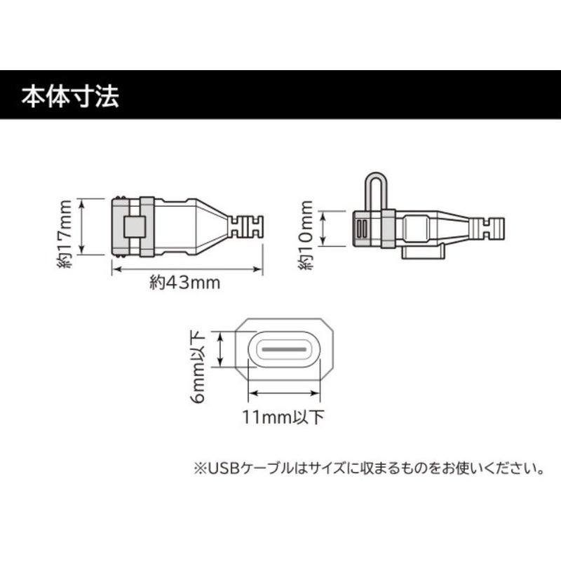 DAYTONAデイトナバイク専用USB電源Type-C