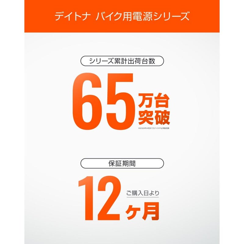 DAYTONAデイトナバイク専用USB電源Type-AUSB1ポートACC2.4A